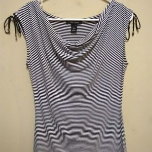 WhiteHouse BlackMarket Short Sleeved Striped Top